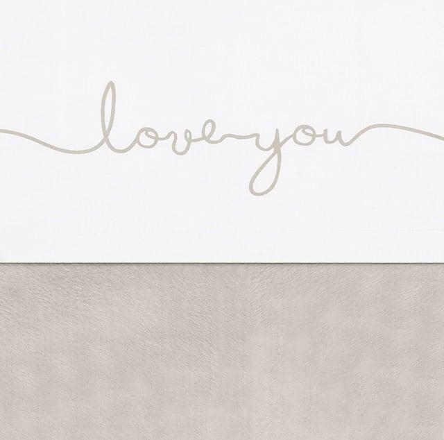 Jollein laken love you - nougat