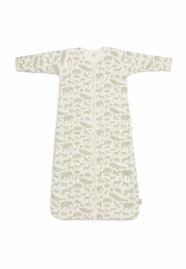Jollein Baby Slaapzak Met Afritsbare Mouw Animals - Olive Green - 70