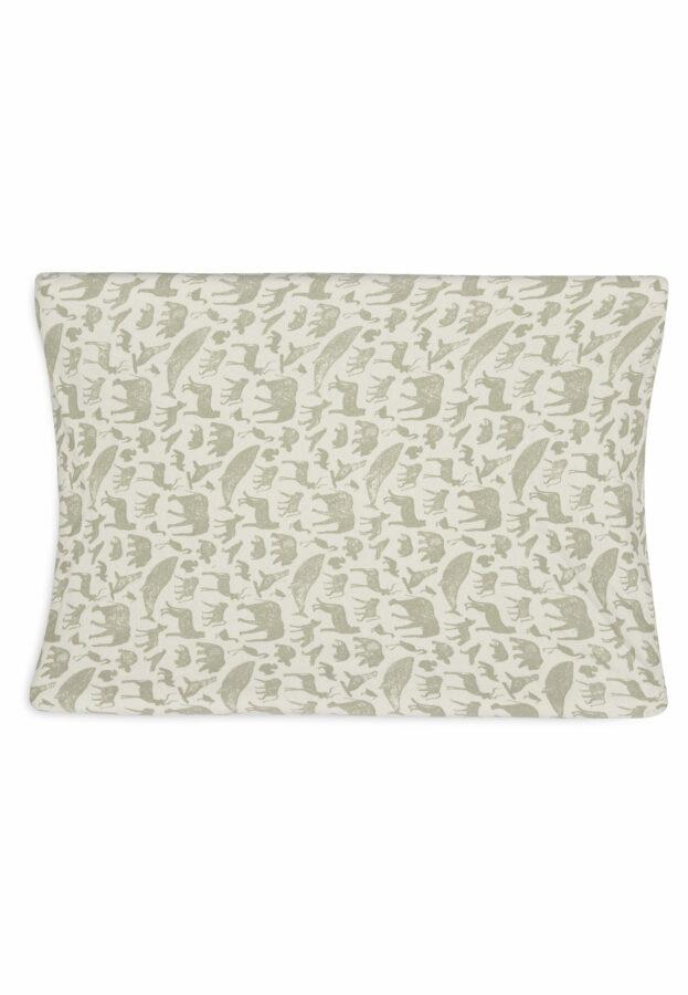 Jollein Aankleedkussenhoes Jersey 50x70cm - Animals - Olive Green - Afbeelding 4