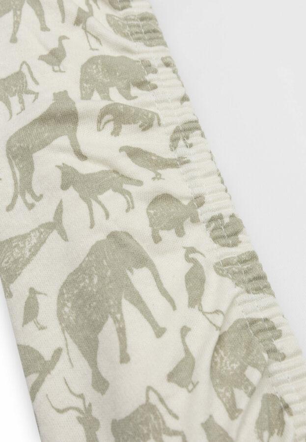 Jollein Aankleedkussenhoes Jersey 50x70cm - Animals - Olive Green - Afbeelding 3