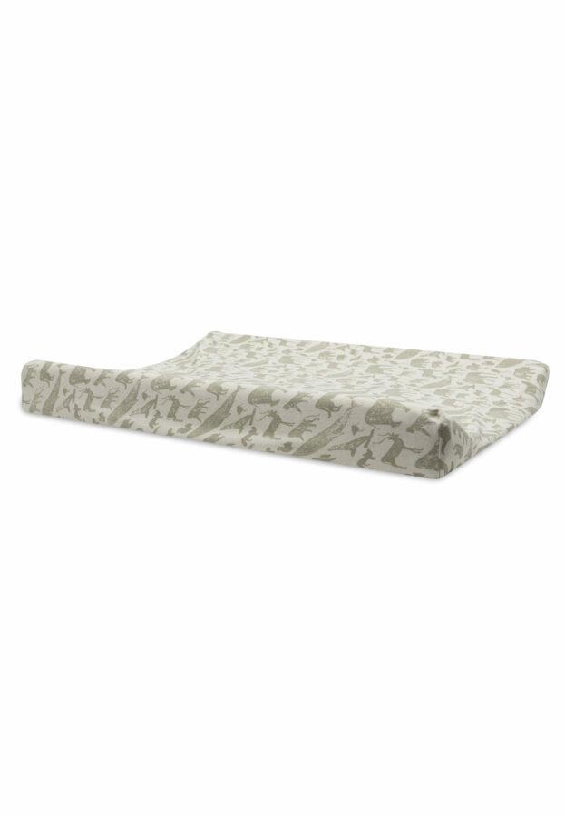Jollein Aankleedkussenhoes Jersey 50x70cm - Animals - Olive Green
