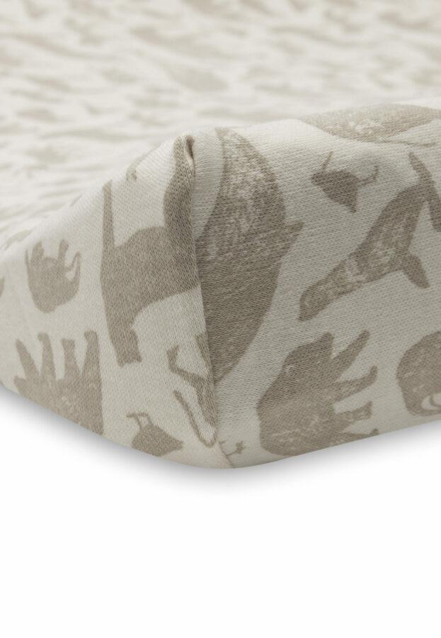 Jollein Aankleedkussenhoes Jersey 50x70cm - Animals - Nougat - Afbeelding 3