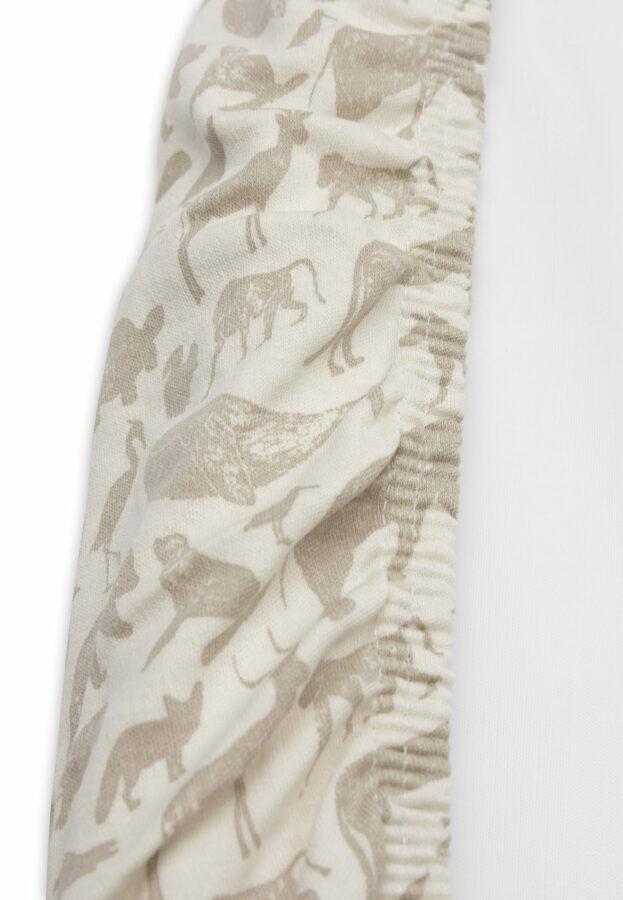 Jollein Aankleedkussenhoes Jersey 50x70cm - Animals - Nougat - Afbeelding 2
