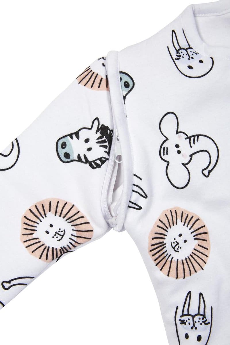 Meyco slaapzak met afritsbare mouw - animal (2.5 tog) - Afbeelding 2