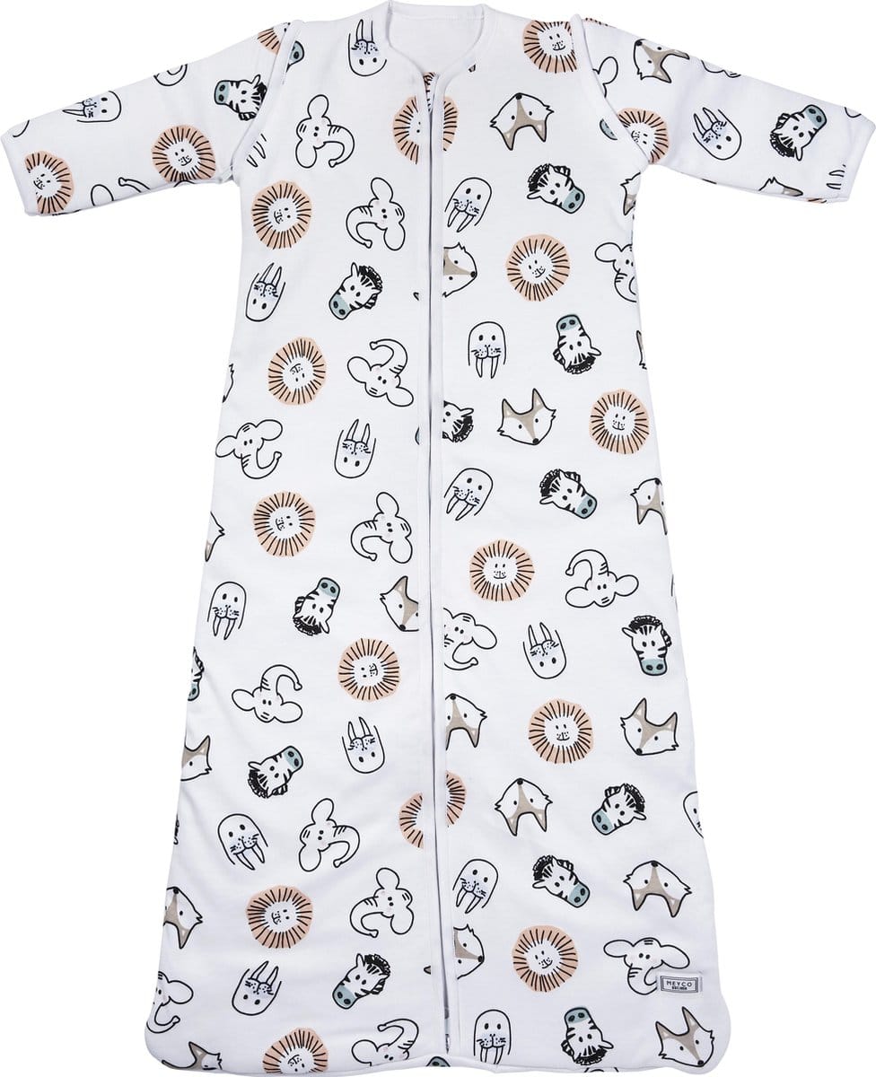 Meyco slaapzak met afritsbare mouw - animal (2.5 tog)