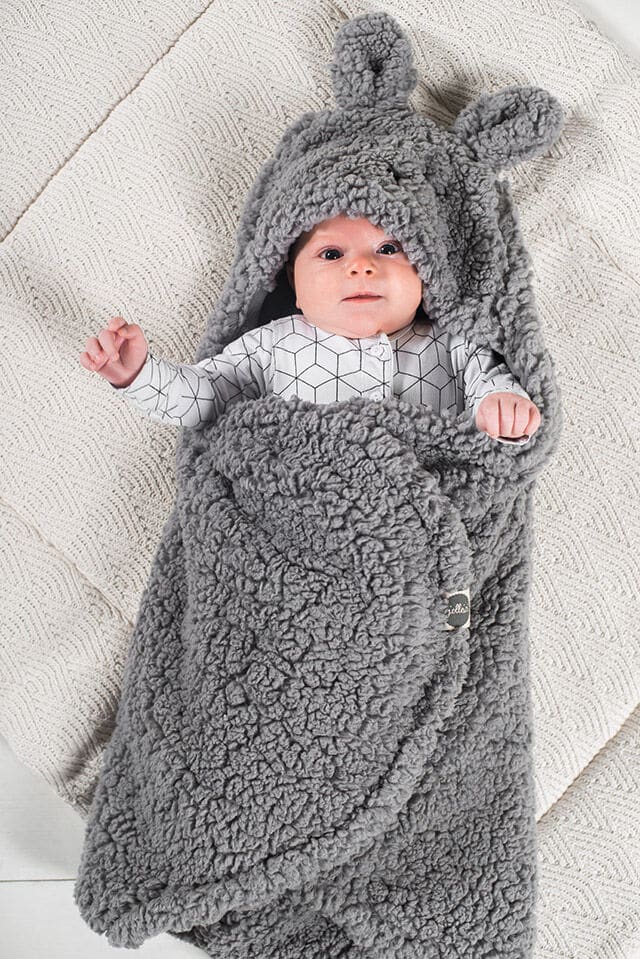 Jollein Wikkeldeken Bunny - storm grey - Afbeelding 4