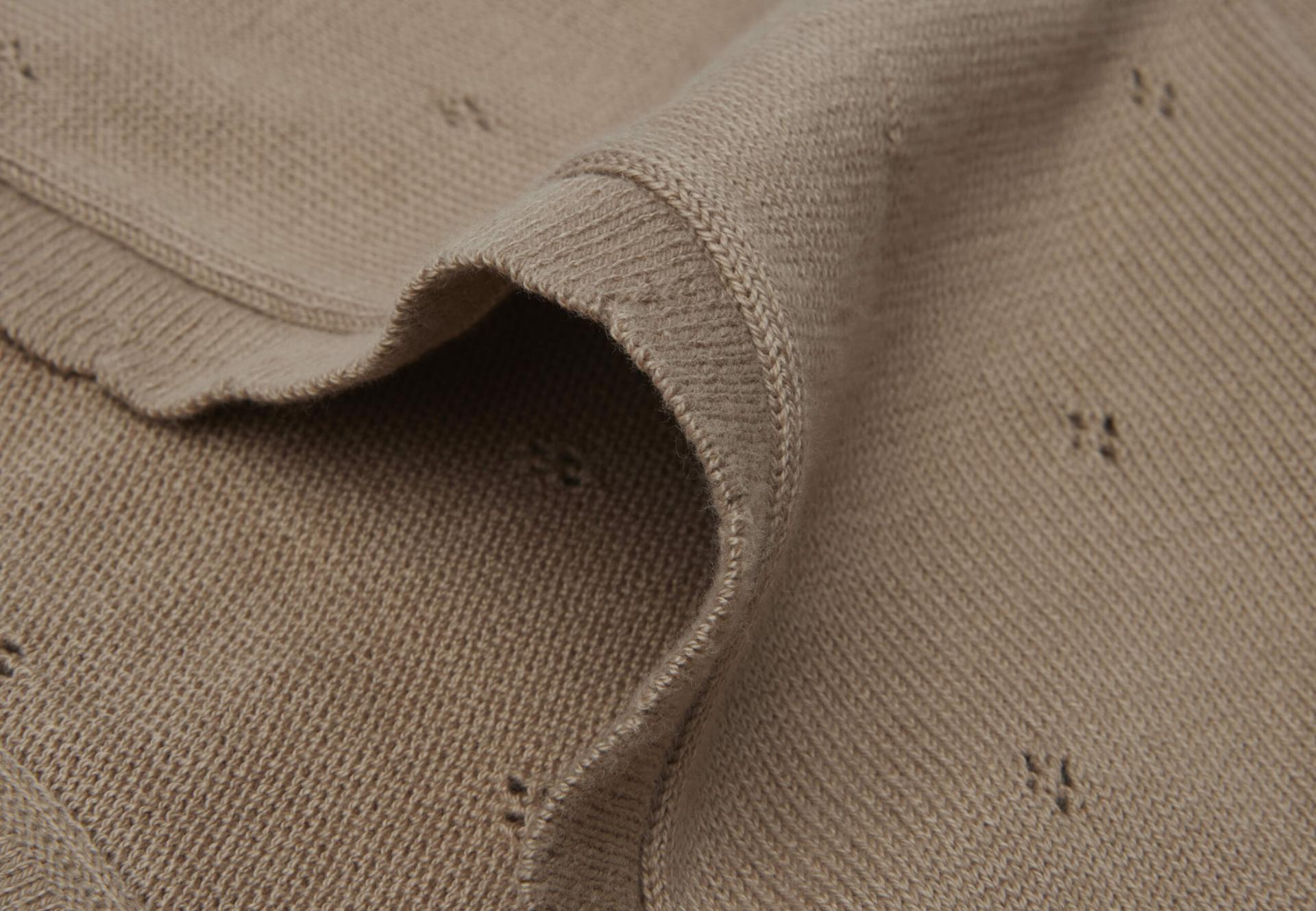 Jollein Deken Pointelle - Biscuit - Afbeelding 2