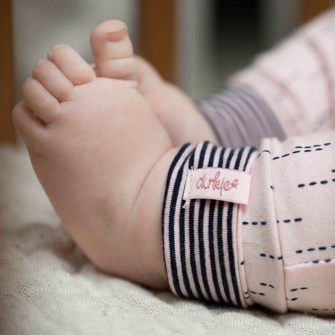 N212 Dirkje meisjes babybroekje roze met print - 44 - Afbeelding 3
