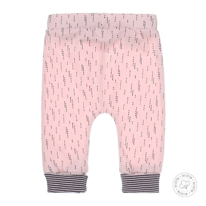 N212 Dirkje meisjes babybroekje roze met print - 44 - Afbeelding 2