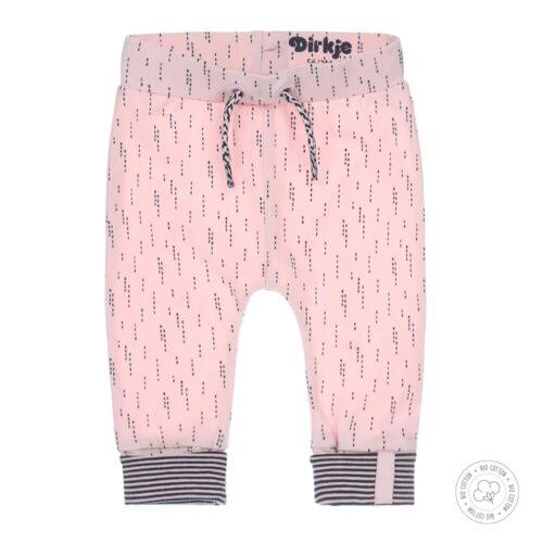 N212 Dirkje meisjes babybroekje roze met print - 44
