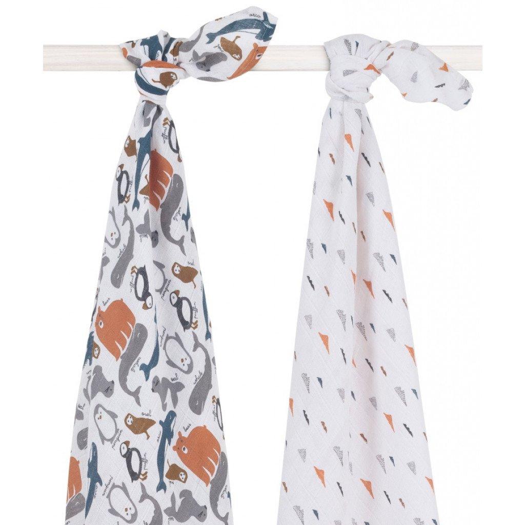 Jollein Hydrofiel multidoek 115x115cm (2pack) swaddle - polar