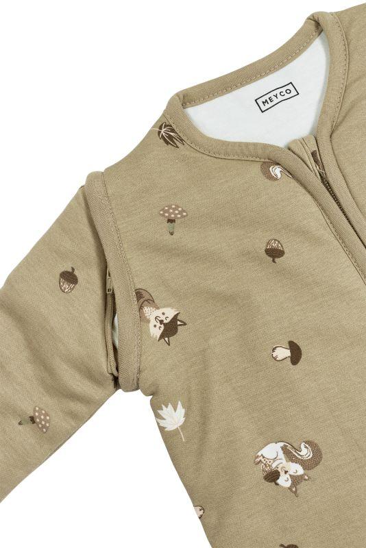 Meyco slaapzak met afritsbare mouw - forest animal (2.5 tog) - sand - Afbeelding 2