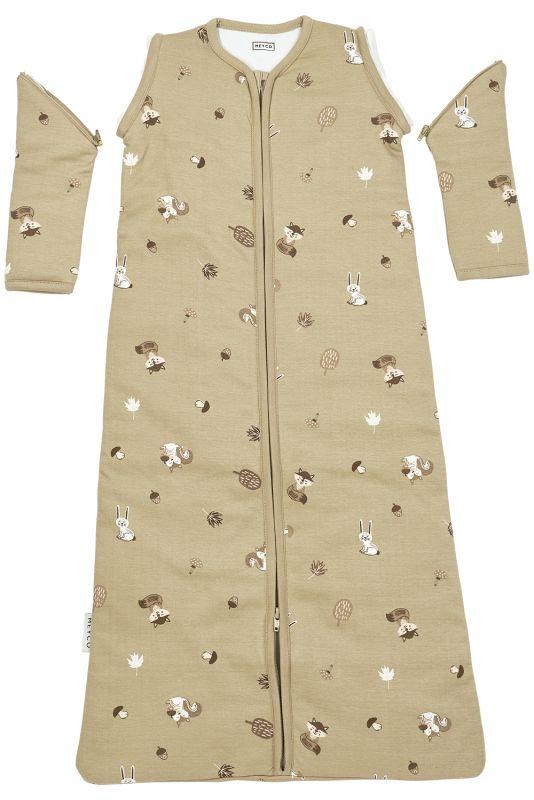 Meyco slaapzak met afritsbare mouw - forest animal (2.5 tog) - sand - Afbeelding 4
