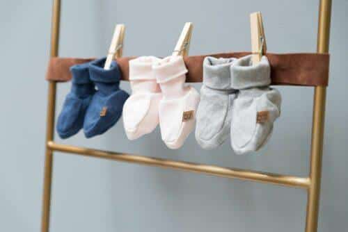 Baby's Only slofjes melange Khaki - Afbeelding 2