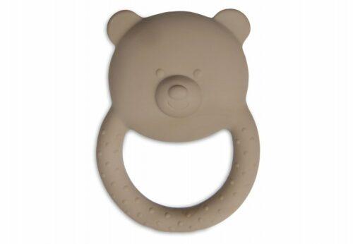 Jollein Bijtring teddy bear - biscuit - 100% natuurlijk rubber