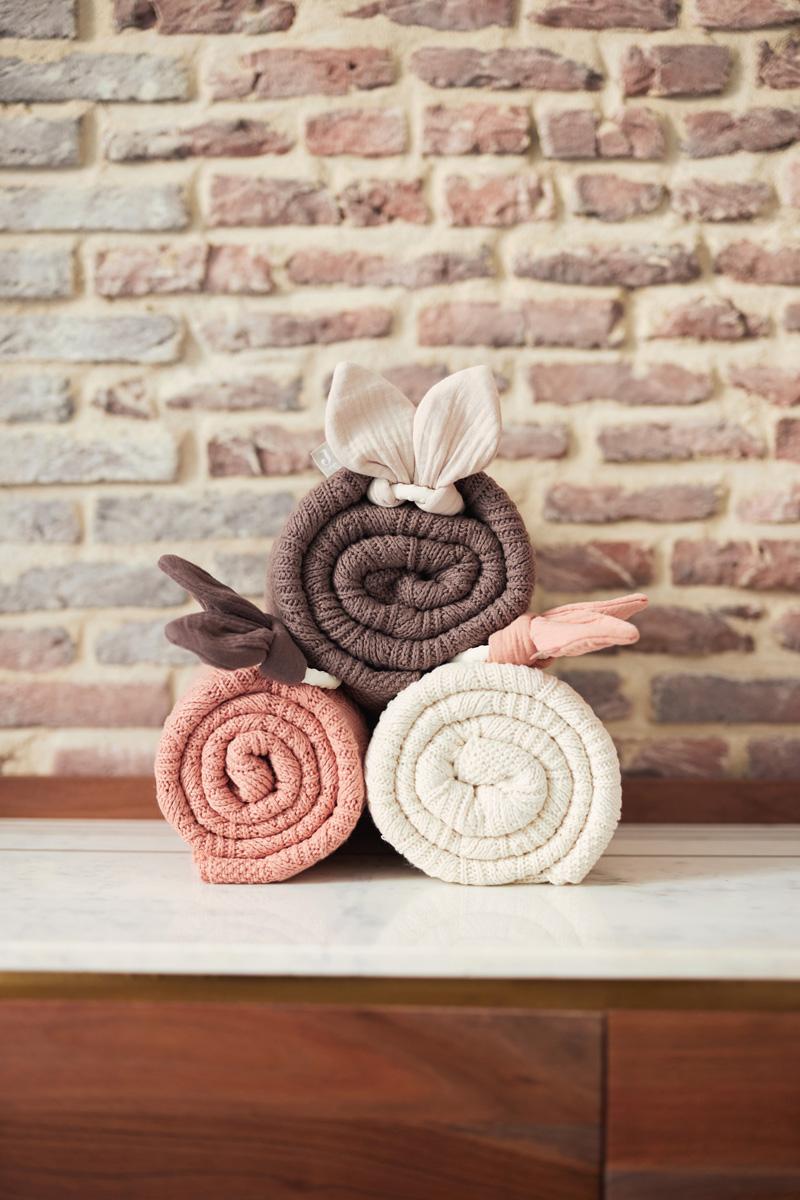 Jollein wiegdeken spring knit - ivory - Afbeelding 5