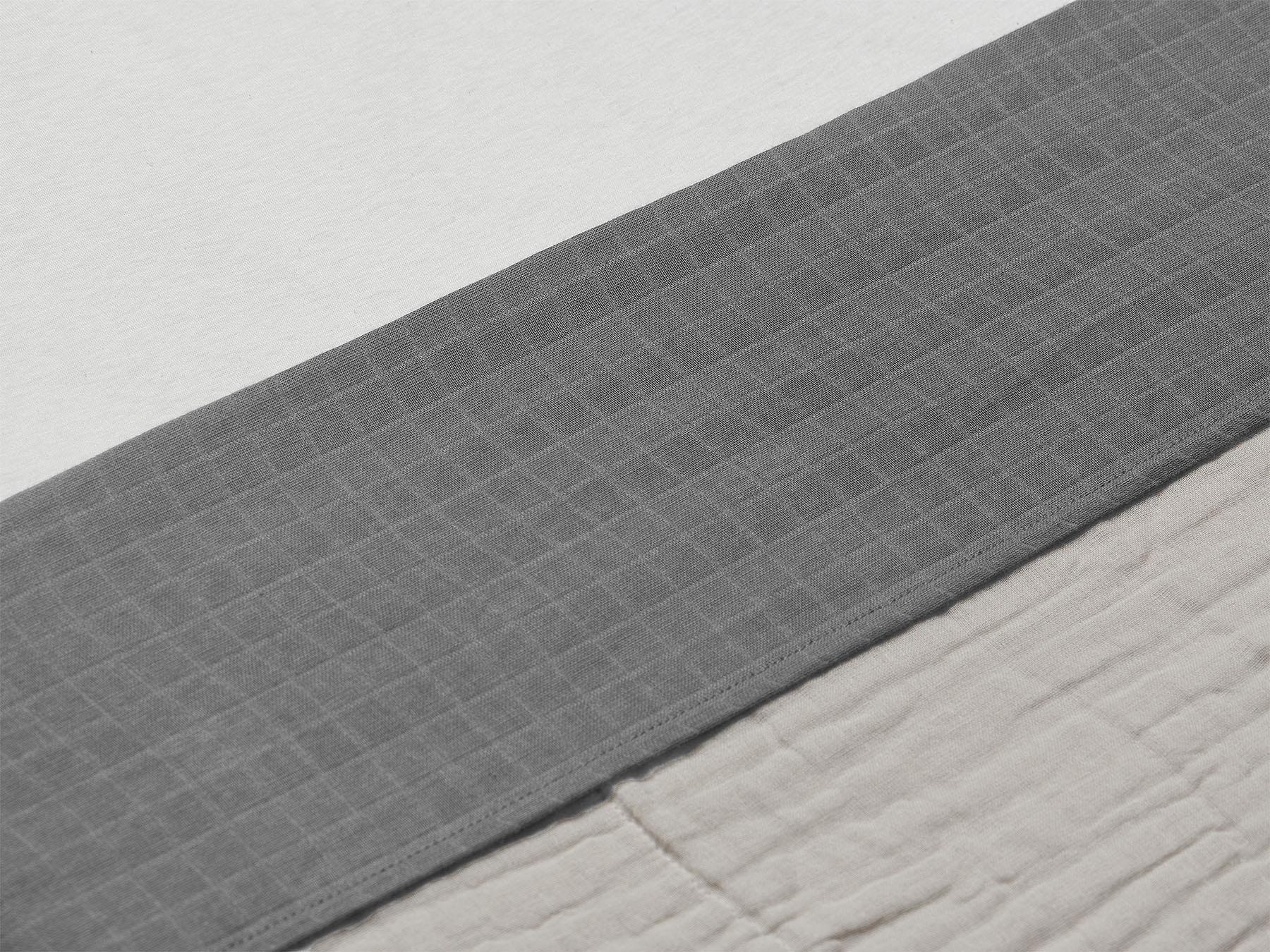 Jollein laken cotton wrinkled - storm grey - Afbeelding 3