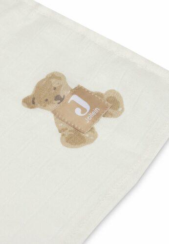 Jollein multidoek large 115x115cm - Teddy Bear (2 Stuks) - Afbeelding 2