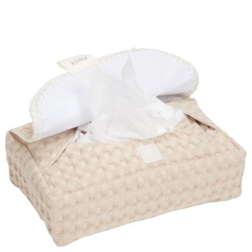 koeka hoes voor babydoekjes Antwerp - Sand - Afbeelding 4