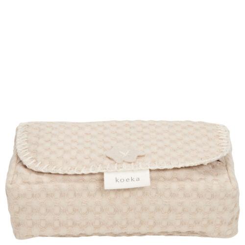 koeka hoes voor babydoekjes Antwerp - Sand - Afbeelding 2