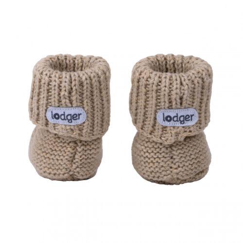 Lodger Babyslofjes Newborn Slipper Knit Cotton 0-6 maanden - Beige - Afbeelding 2
