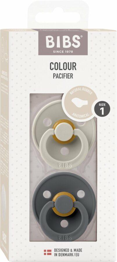 Bibs - Fopspeen - Colour Anatomisch - Sand/Iron Size 1 (2 stuks) - Afbeelding 2