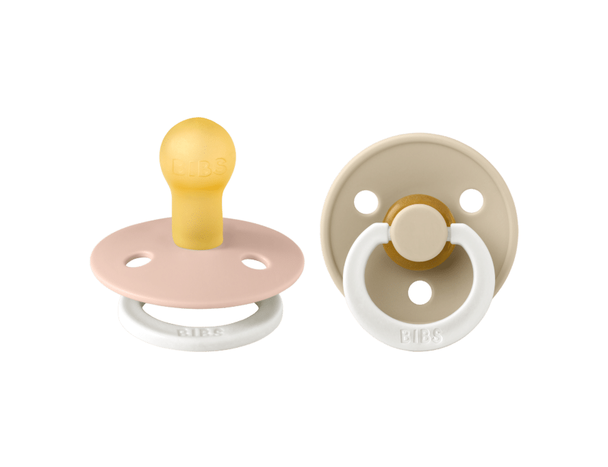 BiBS - Glow in the Dark - Fopspeen - Rond - Blush/Vanilla