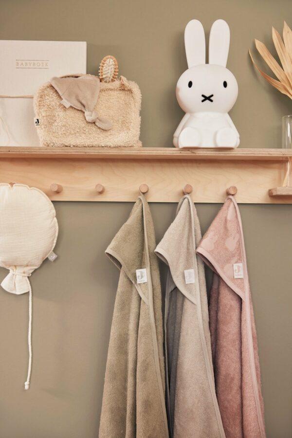 Jollein Badcape Badstof 75x75cm Nijntje Jacquard - wild rose - Afbeelding 2