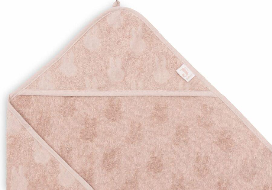 Jollein Badcape Badstof 75x75cm Nijntje Jacquard - wild rose - Afbeelding 3
