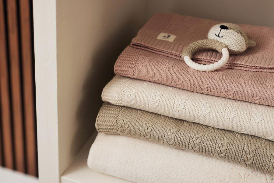 Jollein Deken Grain Knit -Olive Green - Afbeelding 4