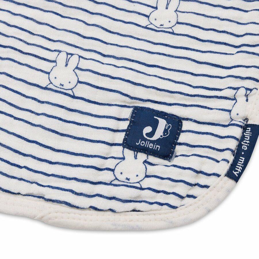 Jollein Deken Hydrofiel Nijntje Stripe - Navy - Afbeelding 3