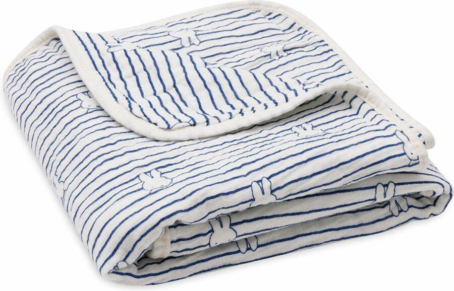 Jollein Deken Hydrofiel Nijntje Stripe - Navy