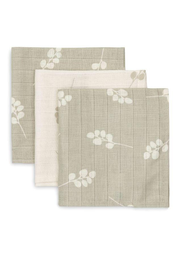 Jollein Monddoekjes hydrofiel - twig - olive green (3 stuks)