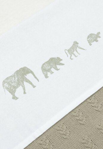 Jollein Laken Animals - Olive Green