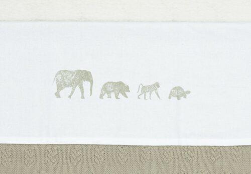 Jollein Laken Animals - Olive Green - Afbeelding 3