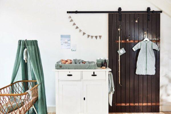 Jollein Sluier vintage 155cm - ash green - Afbeelding 2