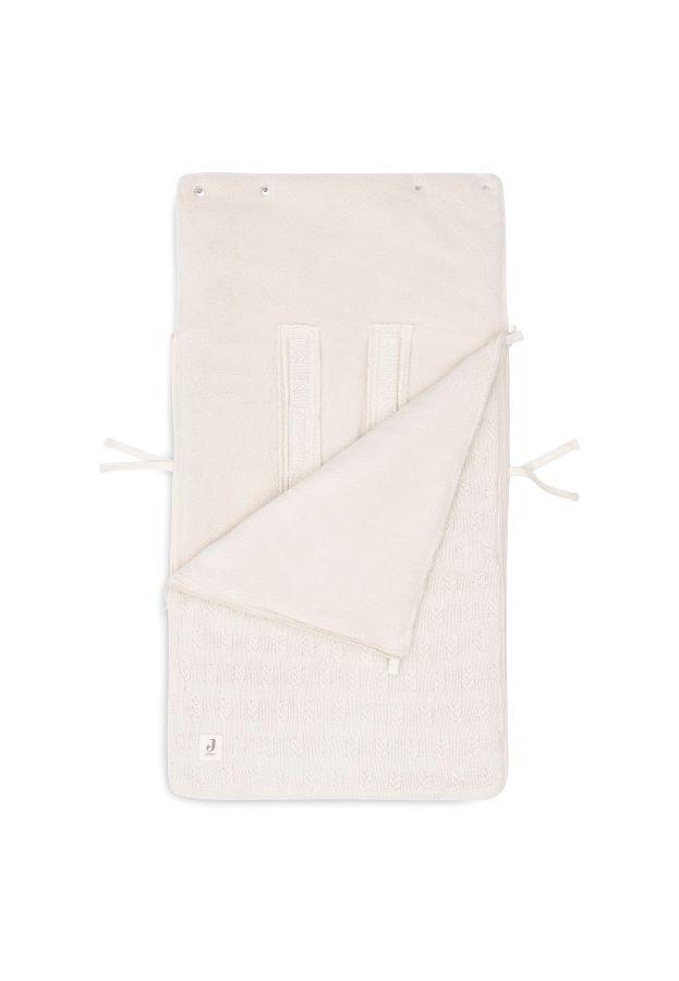 Jollein Voetenzak voor Autostoel Kinderwagen Grain Knit - Oatmeal - Afbeelding 2