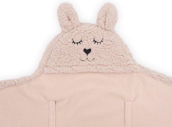 Jollein Wikkeldeken Bunny 100x105cm - Pale Pink - Afbeelding 2