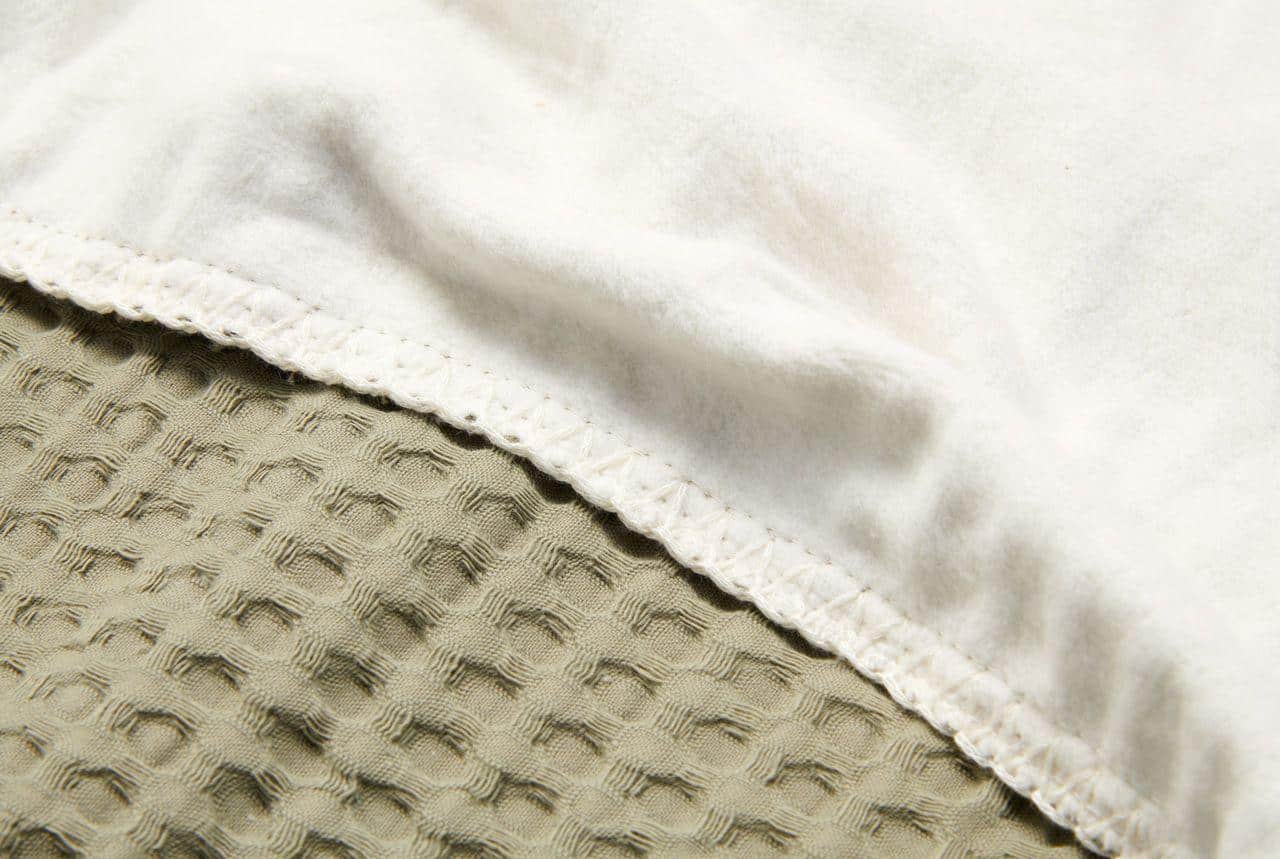 Koeka deken cotton fleece wafel amsterdam - Moss - Afbeelding 3