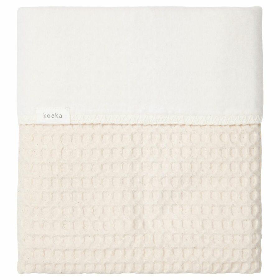 Koeka deken cotton fleece wafel amsterdam - natural