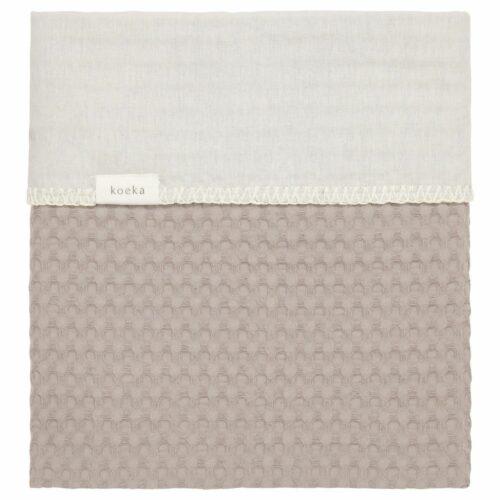 Koeka deken wafel flanel antwerp - clay / pebble
