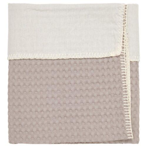 Koeka deken wafel flanel antwerp - clay / pebble - Afbeelding 2