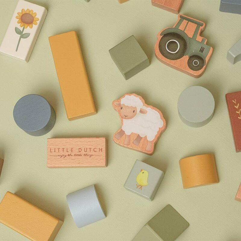 Little Dutch Bouwblokken Little Farm - LD7145 - Afbeelding 2