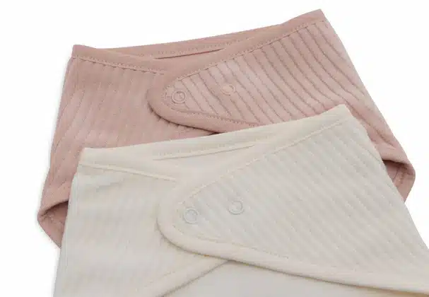 Jollein Slab Bandana Velvet Rib - Wild Rose/Ivory - 2 Stuks - Afbeelding 3