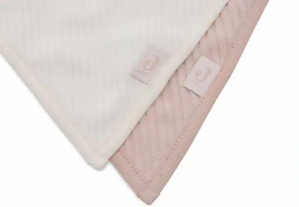 Jollein Slab Bandana Velvet Rib - Wild Rose/Ivory - 2 Stuks - Afbeelding 4