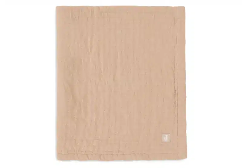 Jollein Deken Hydrofiel 75x100cm Jacquard - Biscuit - GOTS