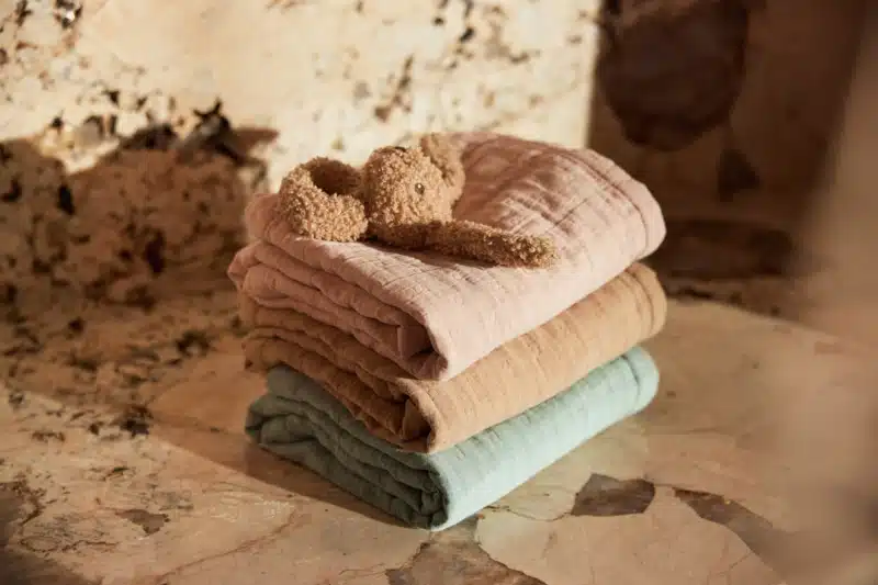 Jollein Deken Hydrofiel 75x100cm Jacquard - Biscuit - GOTS - Afbeelding 7