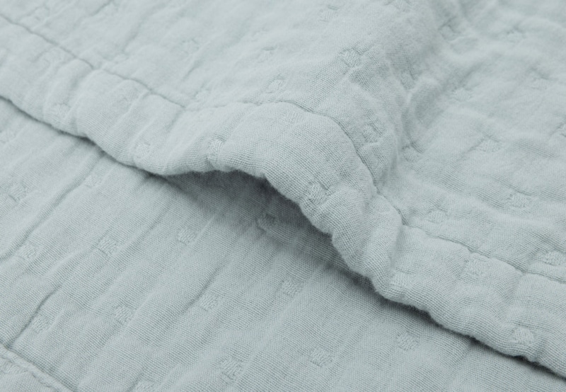 Jollein Deken Hydrofiel 75x100cm Jacquard - Sea Green- GOTS - Afbeelding 5