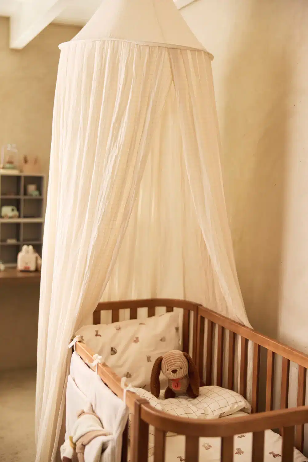 Jollein Klamboe Vintage 245cm - Cosy Check - Sand (doos beschadigd) - Afbeelding 3