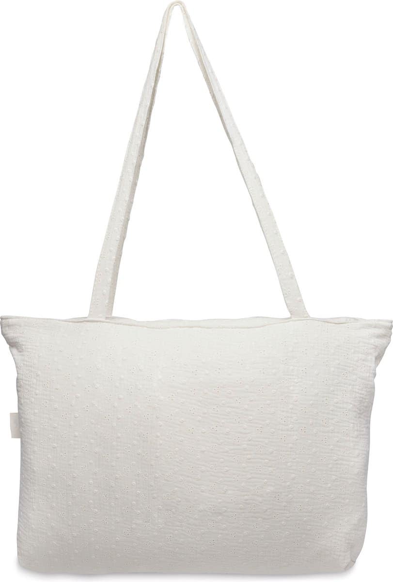 Jollein - Shopper (Embroidery - Ivory) - Katoen - Luiertas, Verzorgingstas - 45x34cm